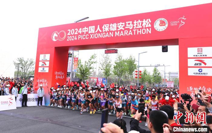 2024雄安马拉松鸣枪开跑：15000名跑者用脚步丈量